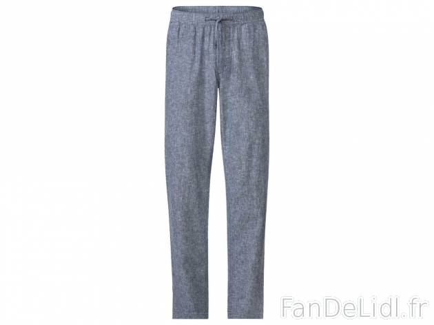 Pantalon en lin chez Lidl , prezzo 9.99 EUR 
Pantalon en lin 12 
- Du 38 au 46 ...
