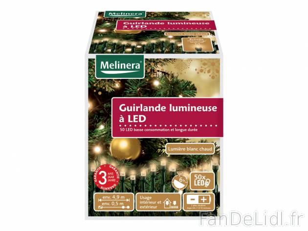 Guirlande lumineuse à LED , le prix 4.99 € 
- Usage intérieur et extérieur
- ...