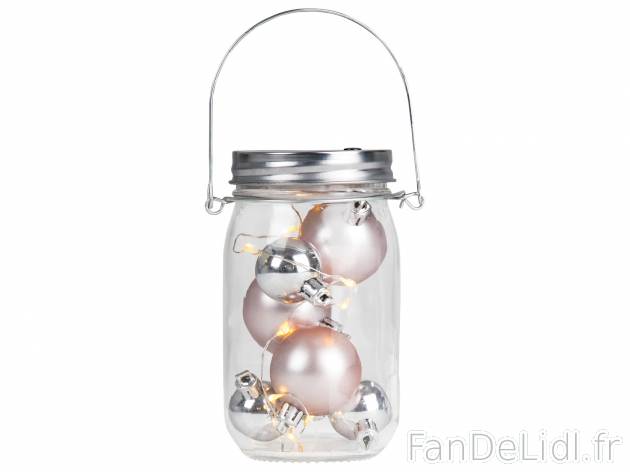 Bocal en verre lumineux , le prix 2.99 € 
  
- 2 coloris au choix
- Autres ...