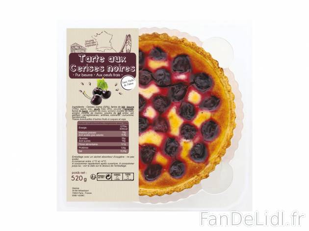 Tarte aux cerises noires1 , prezzo 3.69 &#8364; per 520 g 
- Pur beurre
- In&eacute;dit ...