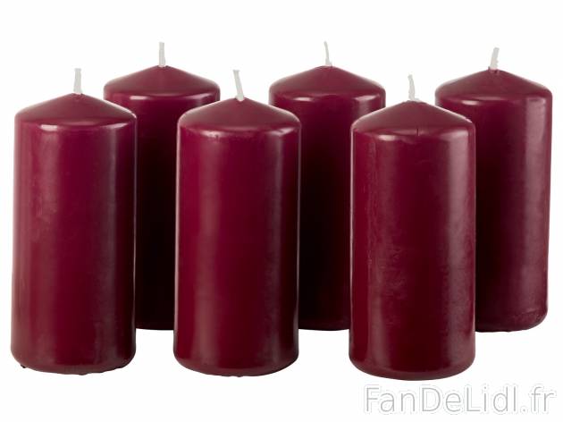 Bougies cylindriques , le prix 3.99 &#8364; 
- Au choix : lot de 6 ou&nbsp; ...