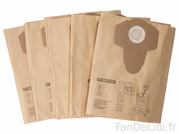 Sacs pour aspirateur eau et poussières Parkside, le prix 6.99 €
