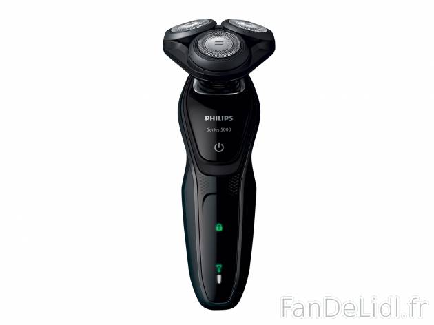 Rasoir électrique à lames rotatives et tondeuse corps Philips Series 5000, le ...