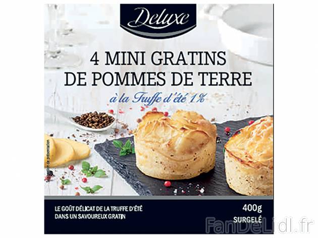 4 mini gratins de pommes de terre à la truffe dété en , le prix 3.29 &#8364; ...
