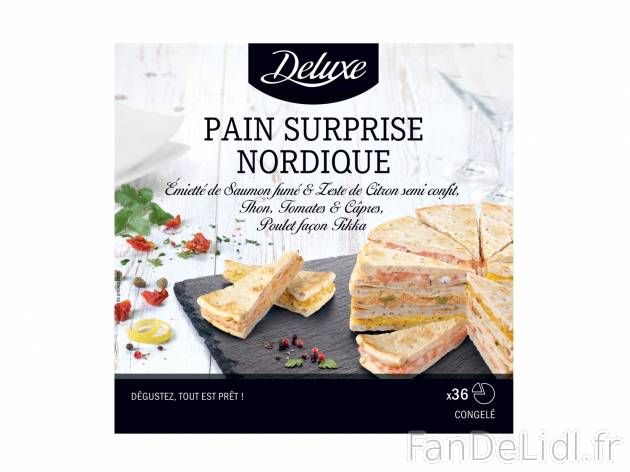 Pain surprise nordique , le prix 8.99 &#8364; 
- Assortiment : &eacute;miett&eacute; ...