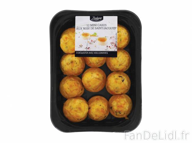 12 mini cakes aux noix de Saint-Jacques chez , le prix 3.99 &#8364; 

Caractéristiques

- ...