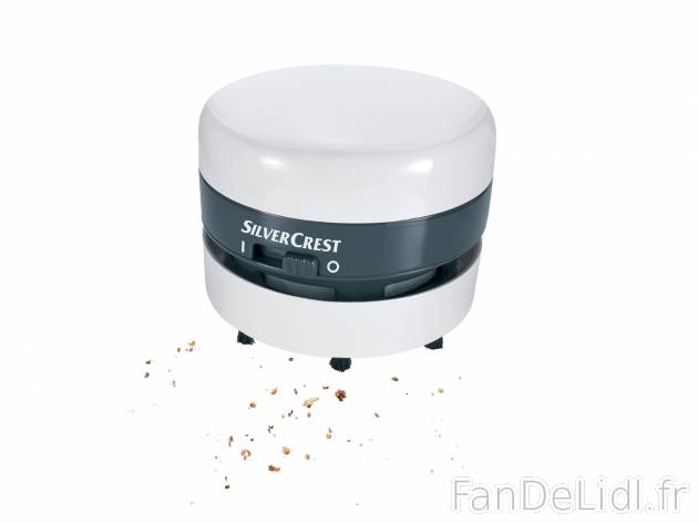 Mini-aspirateur de table Silvercrest, le prix 7.99 € 
- Pour aspirer la poussière ...