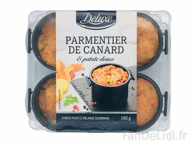 Parmentier de canard à la patate douce chez , le prix 3.19 &#8364; 
- In&eacute;dit ...