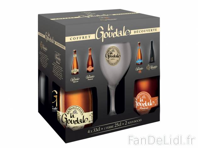 Coffret de 4 bières Goudale + 1 verre , le prix 9.95 € 
- Composé de :
- 1 ...