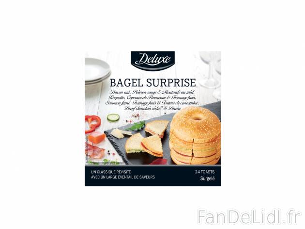 Bagel Surprise , le prix 8.99 €  

Caractéristiques

- surgelées