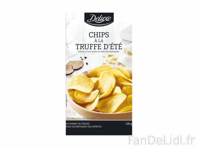 Chips à la truffe d’été , le prix 1.89 € 
- Contient 0,17 % de poudre de ...