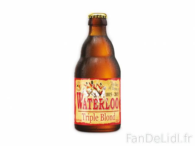 4 bières triple blonde Waterloo1 , prezzo 5.49 € per 4 x 33 cl 
-  8 % Vol.