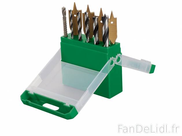 Set de mèches, forets, fraises, râpes, meules sur tiges , le prix 5.99 € 
- ...