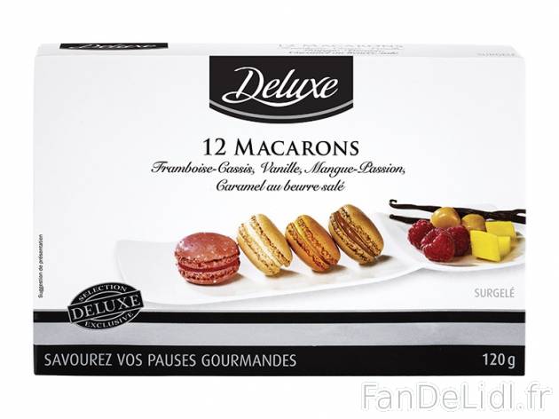 12 macarons , prezzo 3.59 € per 120 g, 1 kg = 29,92 € EUR. 
- Assortiment de ...