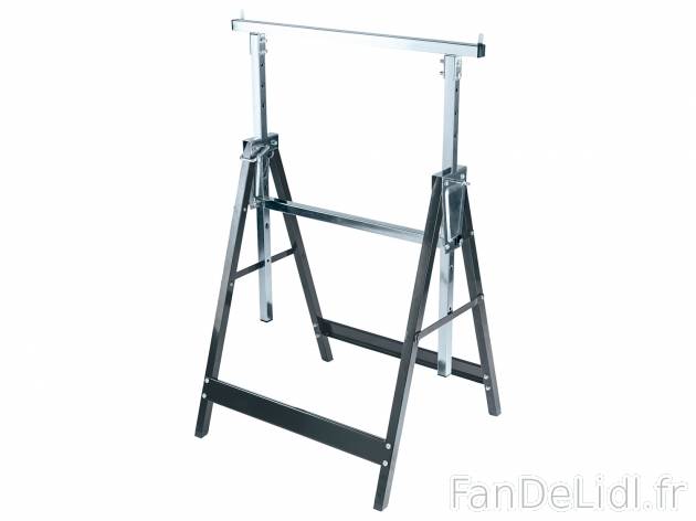 Tréteau réglable en hauteur , le prix 17.99 € 
- Barre de support supérieure ...