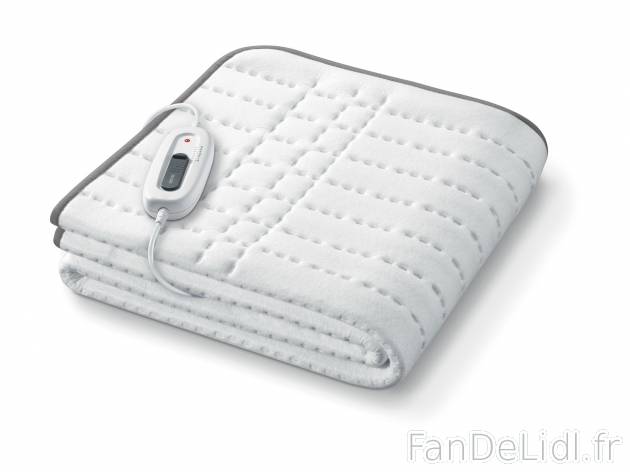 Surmatelas chauffant , le prix 18.99 € 
- Env. 150 x 80 cm
- Après env. 3 heures ...