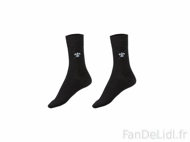 Chaussettes , le prix 2.49 € 
- Ex. 71 % coton, 27 % polyamide et 2 % élasthanne ...