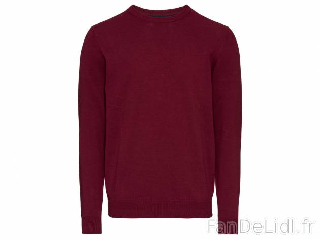 Pull en maille fine homme Livergy, le prix 8.99 € 
- Ex. 100 % coton
- 2 coloris ...