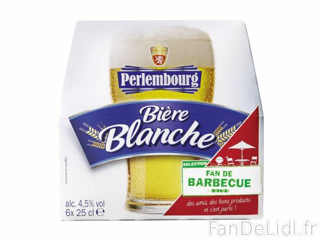 6 bières blanches1 , prezzo 2.75 € per 6 x 25 cl 
-  4,5 % Vol