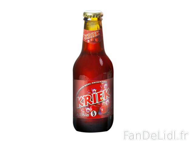 6 bières Kriek1 , prezzo 3.69 € per 6 x 25 cl 
- 3,5 % Vol.
- Bière aromatisée ...