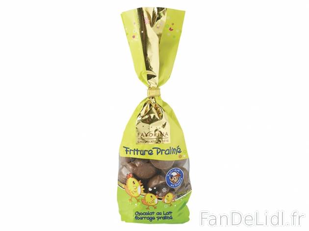 Friture praliné , prezzo 1.39 € per 250 g, 1 kg = 5,56 € EUR. 
- Au chocolat ...