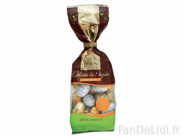 Délices de Pâques , prezzo 1.99 € per 200 g, 1 kg = 9,95 € EUR. 
- Assortiment ...