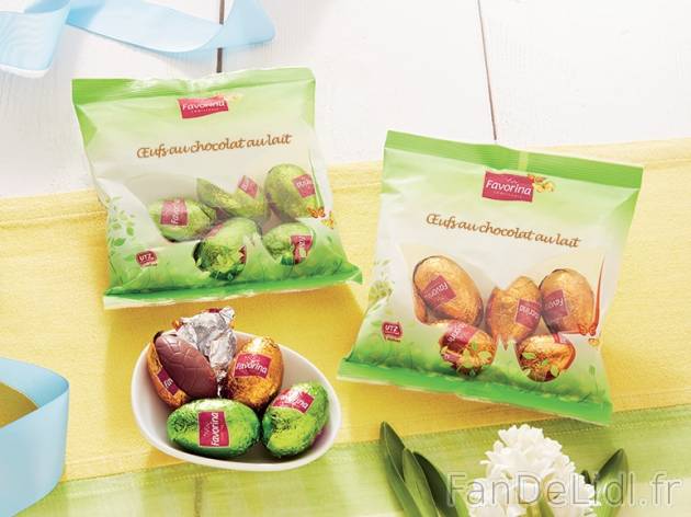 Œufs au chocolat au lait , prezzo 1.49 € per 150 g au choix, 1 kg = 9,93 € ...