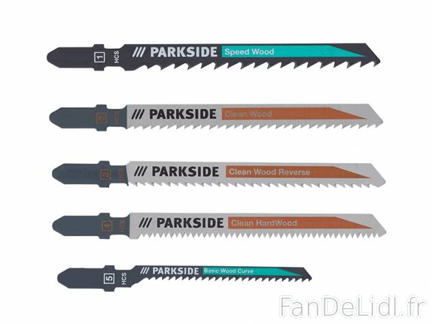 5 lames de scie sauteuse , prezzo 3.99 € per Le set au choix 
- Set « bois et ...