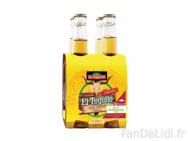 4 bières aromatisées à la tequila1 , prezzo 2.99 € per 4 x 33 cl 
-  5,9 % Vol.