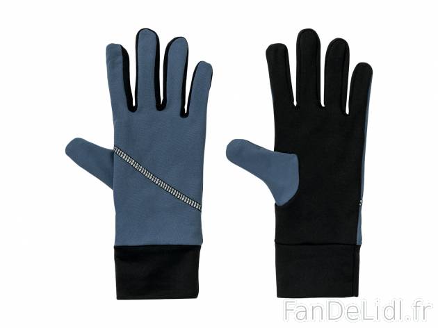 Gants techniques , le prix 3.99 € 
- Ex. 90 % polyester et 10 % élasthanne (creora®)
- ...