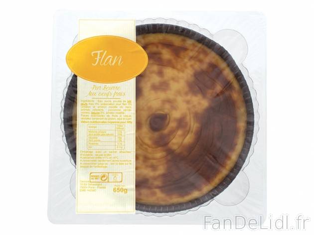 Flan pâtissier , prezzo 2.49 € per 650 g, 1 kg = 3,83 € EUR.  
-      Pur beurre