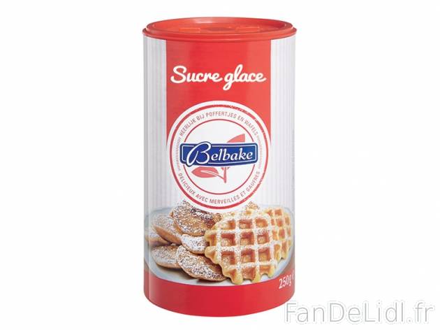 Sucre glace , prezzo 0.69 € per 250 g, 1 kg = 2,76 € EUR.