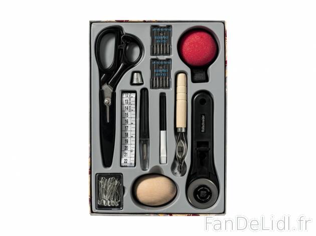 Set de fil à coudre ou de couture Crelando, le prix 7.49 € 
- Set de couture ...