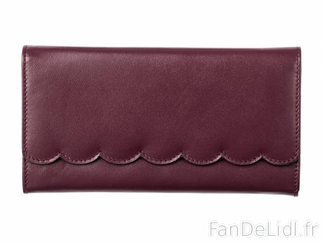 Portefeuille en cuir , le prix 9.99 € 
- Au choix : dessus 100 % cuir de chèvre, ...
