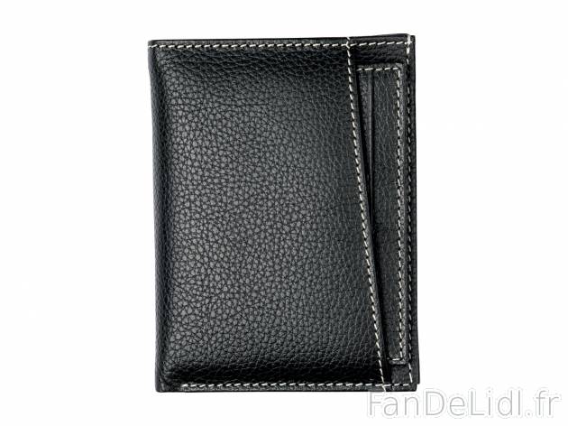 Portefeuille en cuir homme , le prix 9.99 € 
- Ex. Dessus 100 % cuir de vachette
- ...