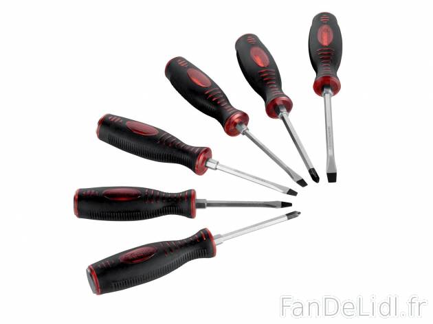 6 tournevis-burins , prezzo 7.99 € per Le set 
- Embouts magnétiques et manche ...