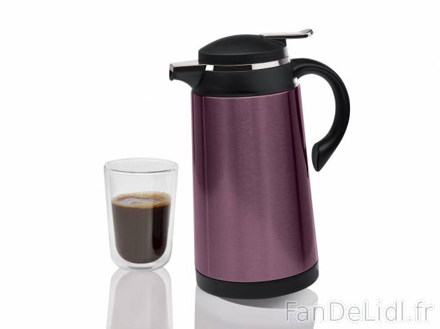 Pichet isotherme , le prix 7.99 € 
- Env. 1 L
- Maintient les boissons chaudes ...