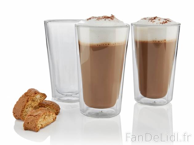 Verres à double paroi , le prix 6.99 € 
- Au choix : verre latte macchiato, ...