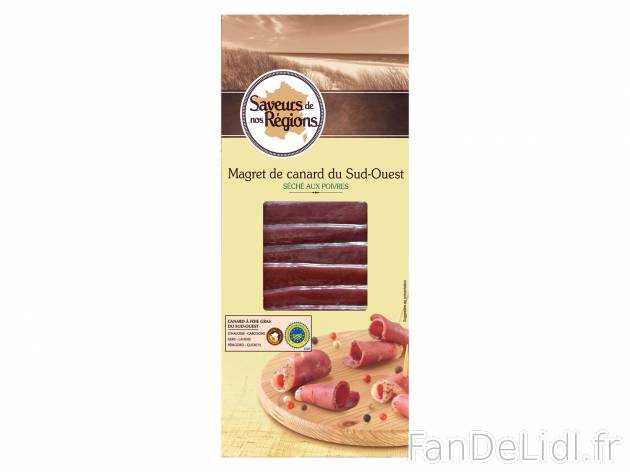 Magret de canard du Sud-Ouest séché aux 3 poivres en , le prix 3.39 € 
- En ...