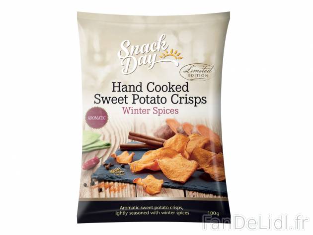 Chips de patate douce avec cannelle , le prix 1.49 €