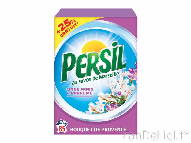 Persil lessive en poudre , le prix 14.49 €  
-  68 lavages + 17 lavages OFFERTS