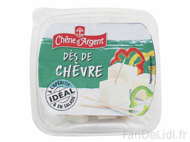 Dés dechèvre , le prix 2.19 € 
- 32% de Mat. Gr. sur produit fini
- Variétés ...