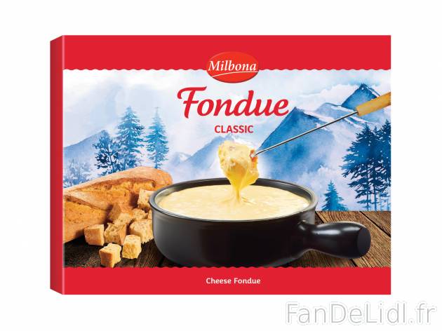 Fondue classique , le prix 2.75 €
