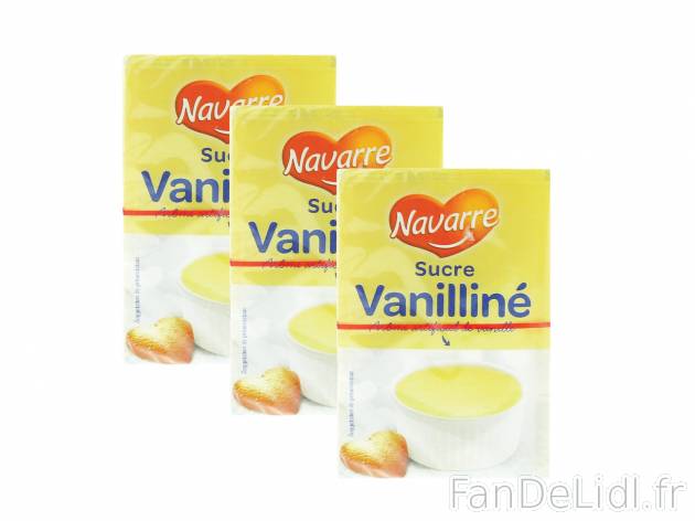 Sucre vanilliné , le prix 0.33 € 
- Le paquet de 80 g : 0,49 € (1 kg = 6,13 ...