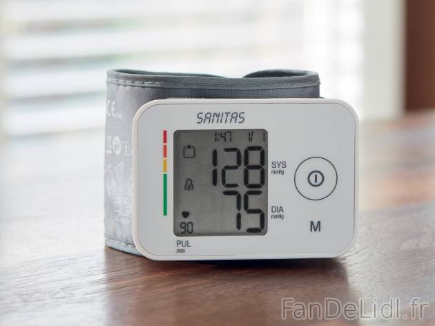 Tensiomètre de poignet Sanitas, le prix 12.99 € 
- Dépistage de l’arythmie
- ...