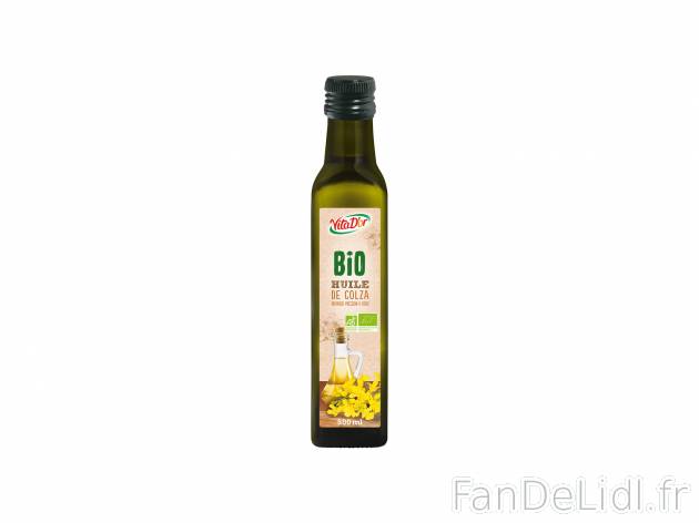 Huile Bio , le prix 1.79 € 
- Au choix : colza ou tournesol
Caractéristiques

- ...