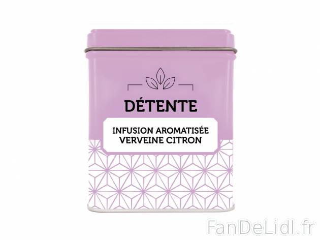 Thé ou infusion bien-être , le prix 3.49 €  
-  Variétés au choix