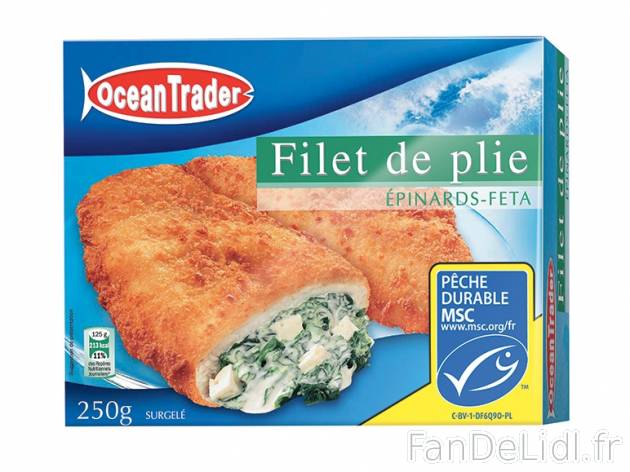 Filets de plie panés , prezzo 1.99 € per 250 g au choix, 1 kg = 7,96 € EUR. ...