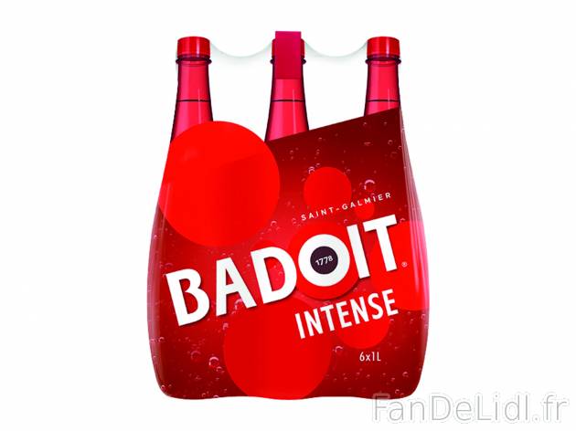Badoit rouge , le prix 2.20 € 
- Le pack de 6 x 1 L : 3,30 € (1 L = 0,55 €)
- ...
