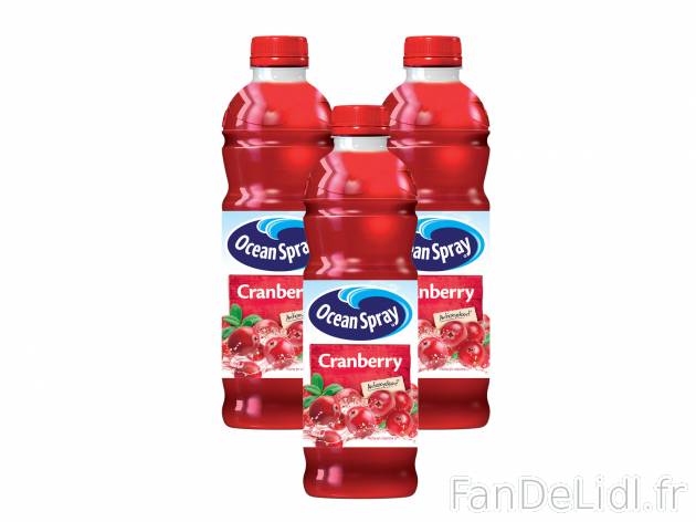 Ocean Spray classic , le prix 0.99 € 
- La bouteille de 1 L : 1,49 €
- Les ...